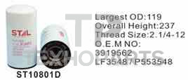 Фильтр масляный ST10801D STAL для спецтехники 