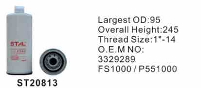 Фильтр топливный ST20813 STAL для спецтехники Фильтр топливный ST20813 STAL для спецтехники